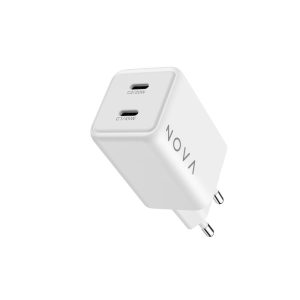 Nova - Caricabatteria da rete GaN 2 porte 45W share - Bianco