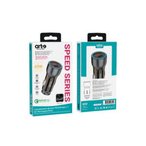 Arte Caricabatteria per Auto USB-C USB-A 25w+18w - 43W