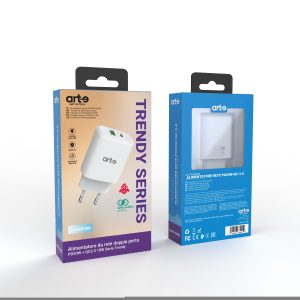 Arte Caricabatteria USB-C USB-A 20W